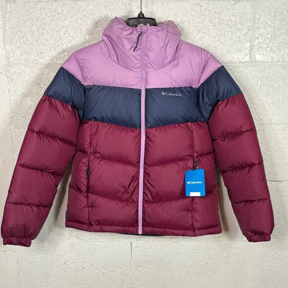 Columbia Women's Puffect colorblock Insulated Jacket Marionberry, Medium $180